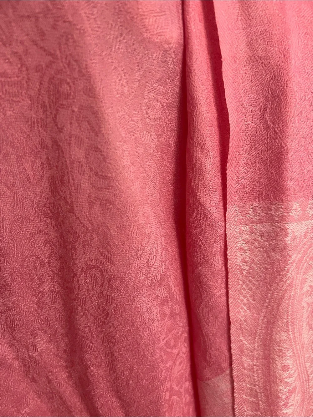 Elegant pink pashmina - extra sized to use as a shawl, top, cover, or scarf